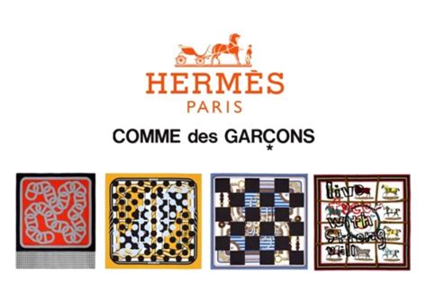 carre hermes comme des garcons|Rei Kawakubo Hermes Scarves .